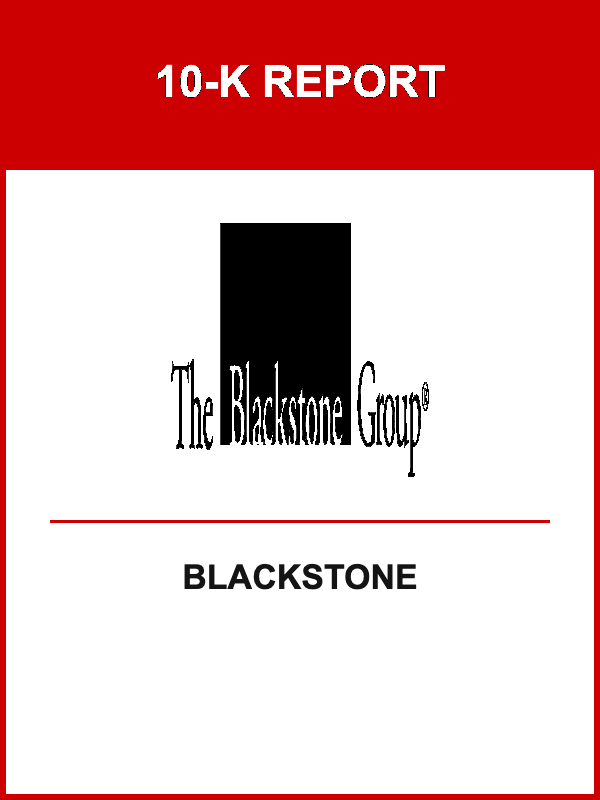 Blackstone 10-K Report