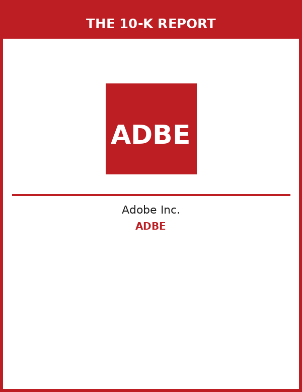Adobe 10-K Report
