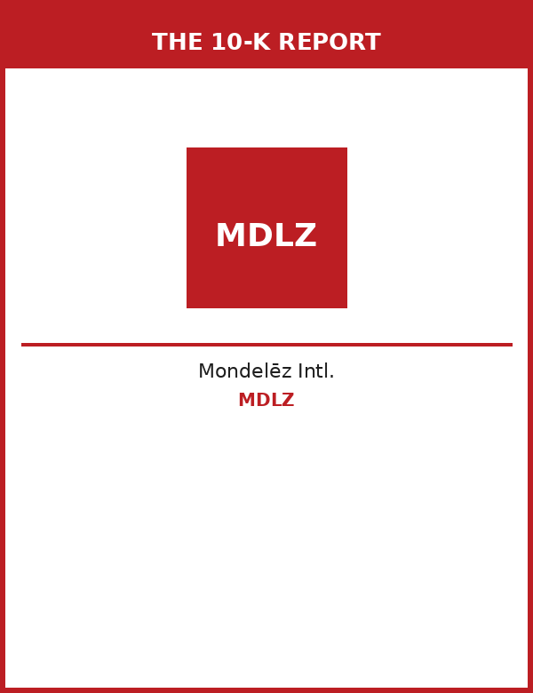 Mondelez International 10-K Report