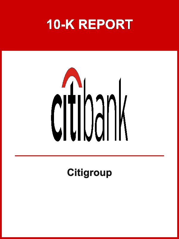 Citigroup 10-K Report