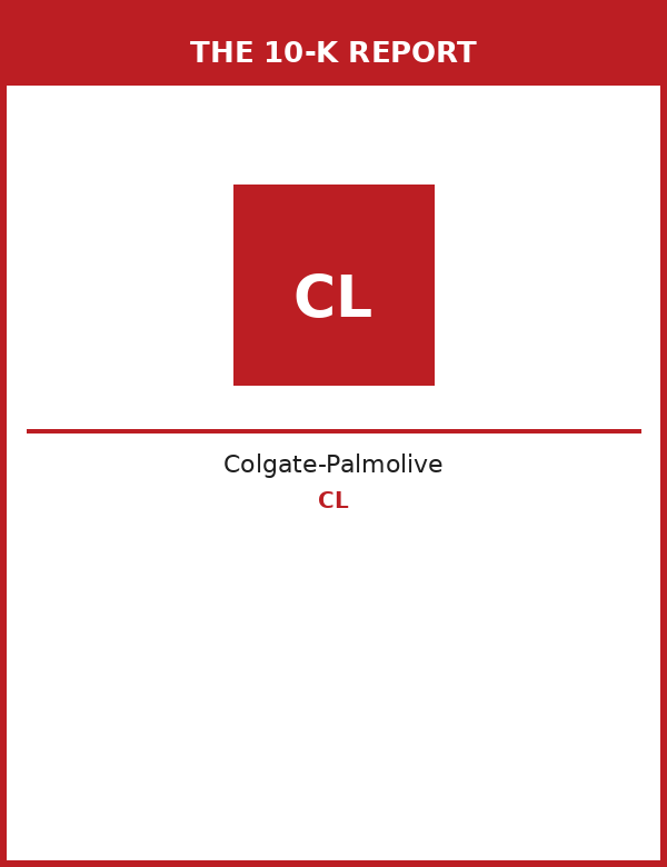 Colgate-Palmolive 10-K Report