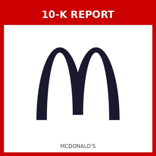 McDonald's 10-K Report