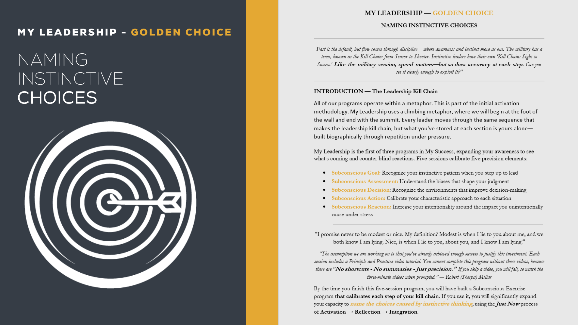 MY LEADERSHIP - Intro