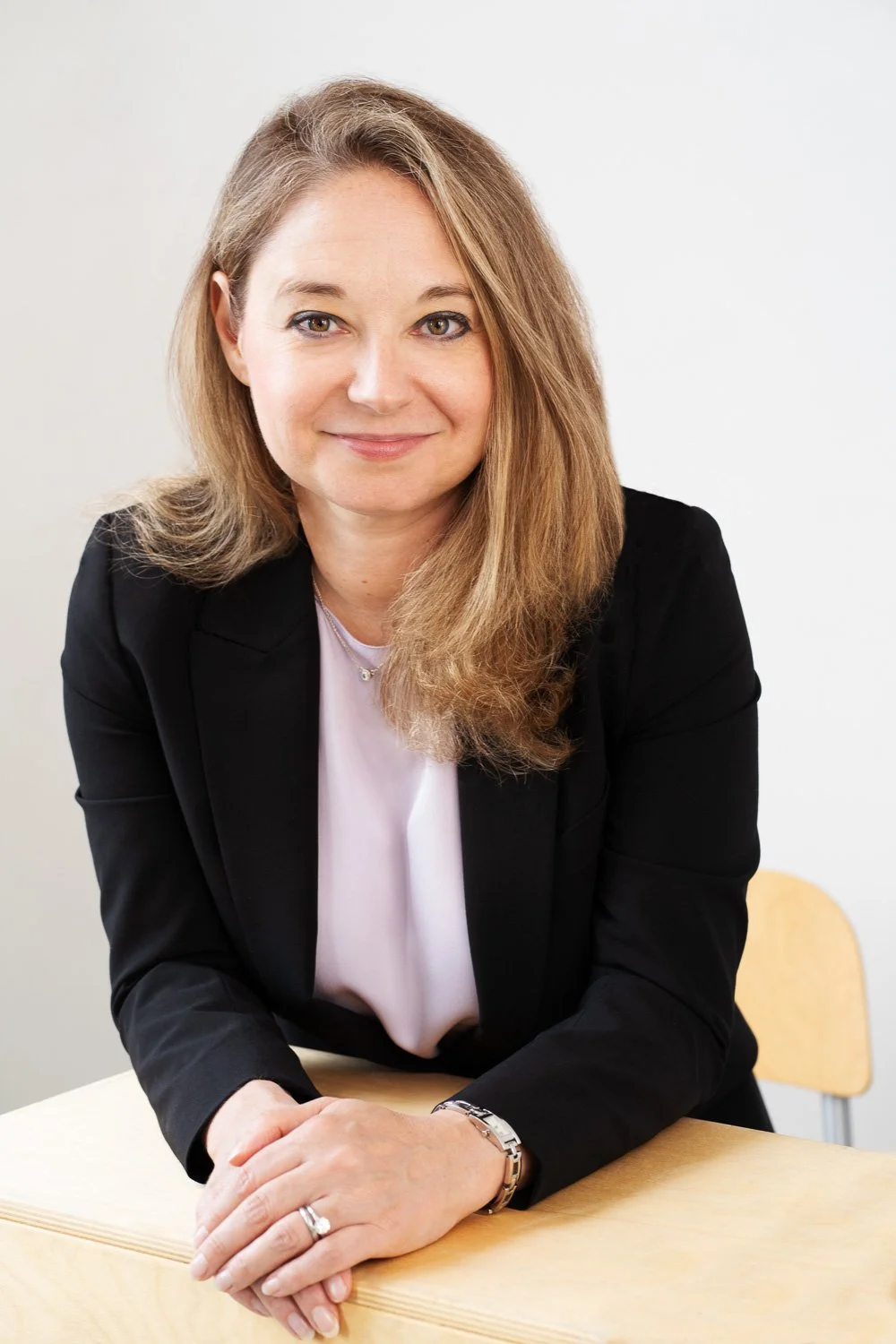 photo of attorney in suit at Brooklyn stduio
