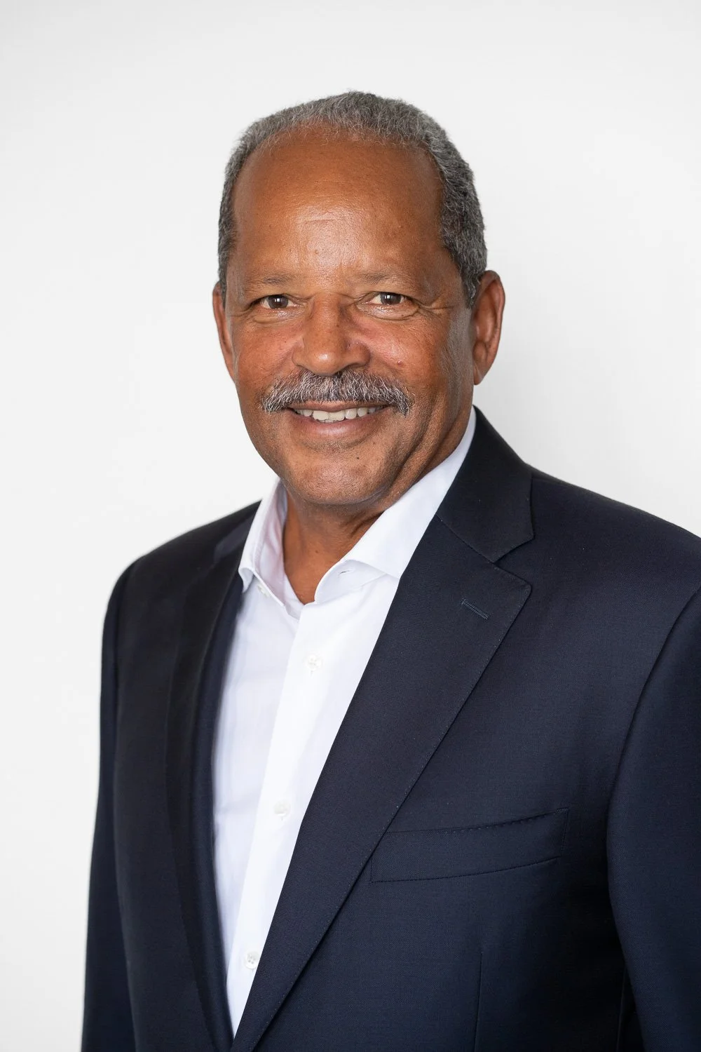 black philanthropist headshot in Brooklyn studio