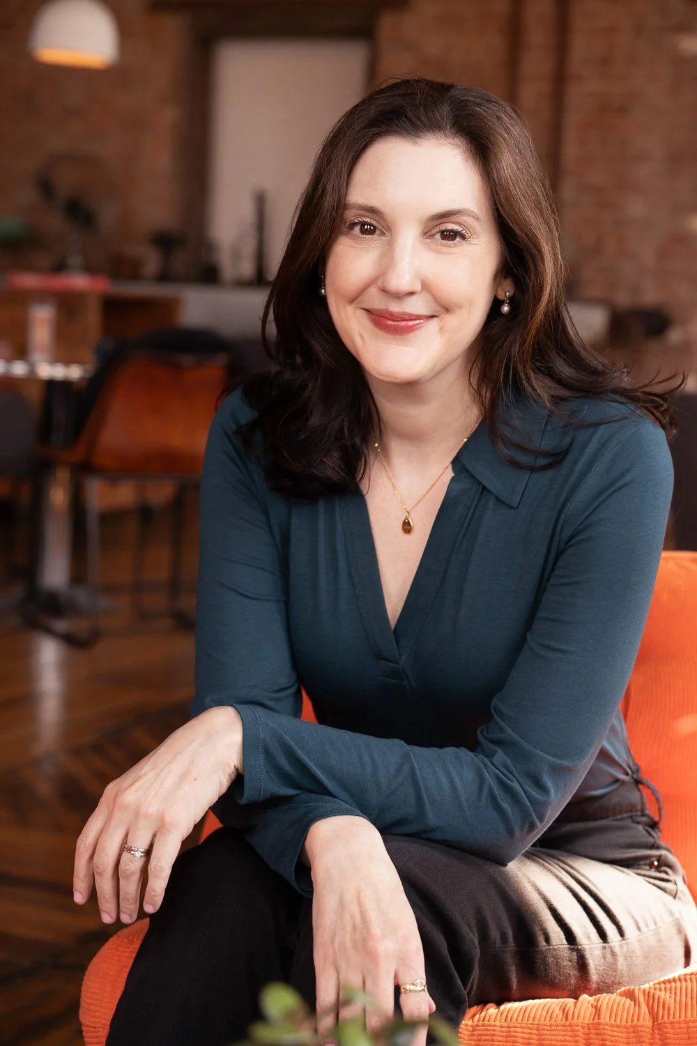 Writer profile image in Brooklyn studio