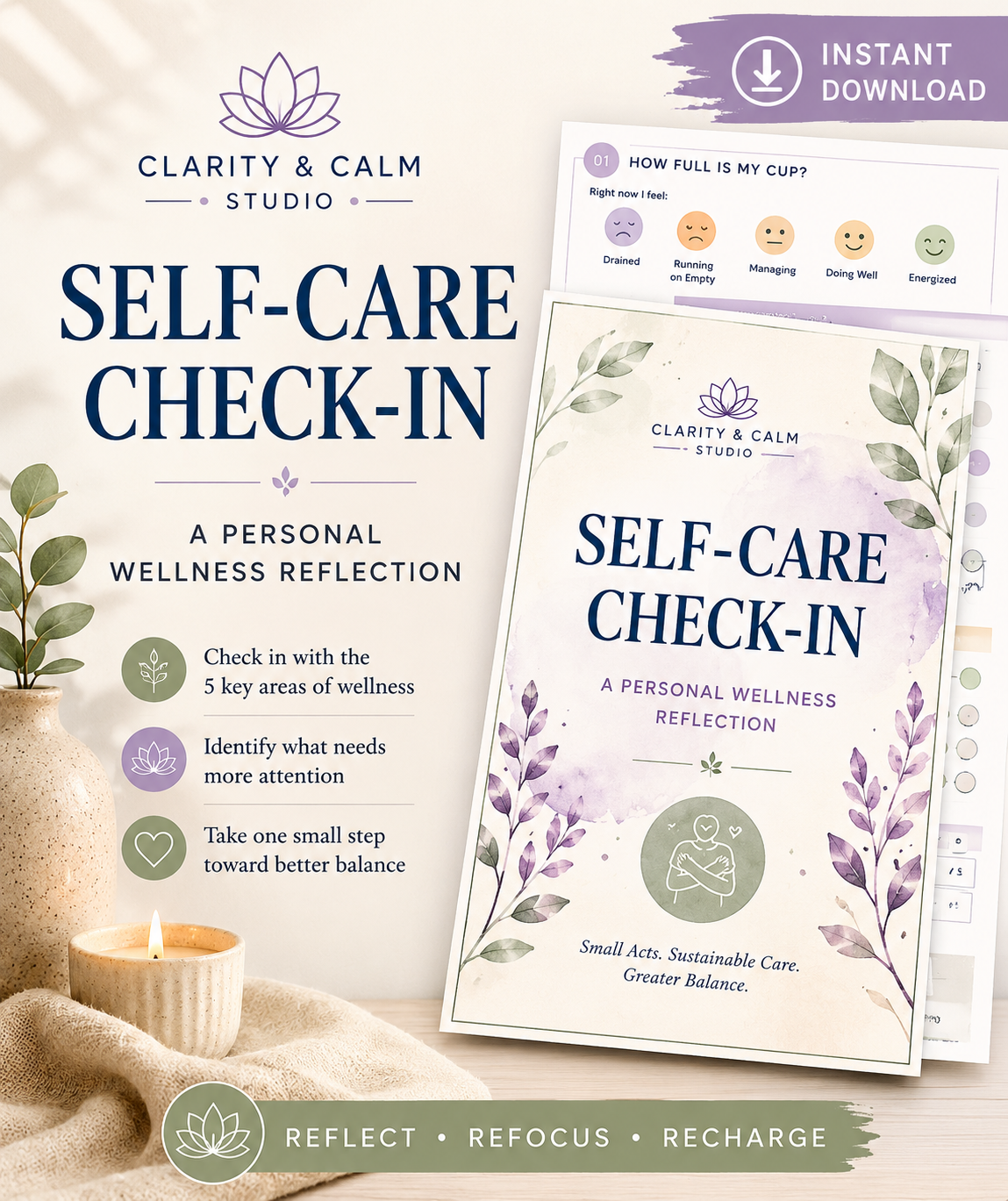 Self-Care Check in Worksheet