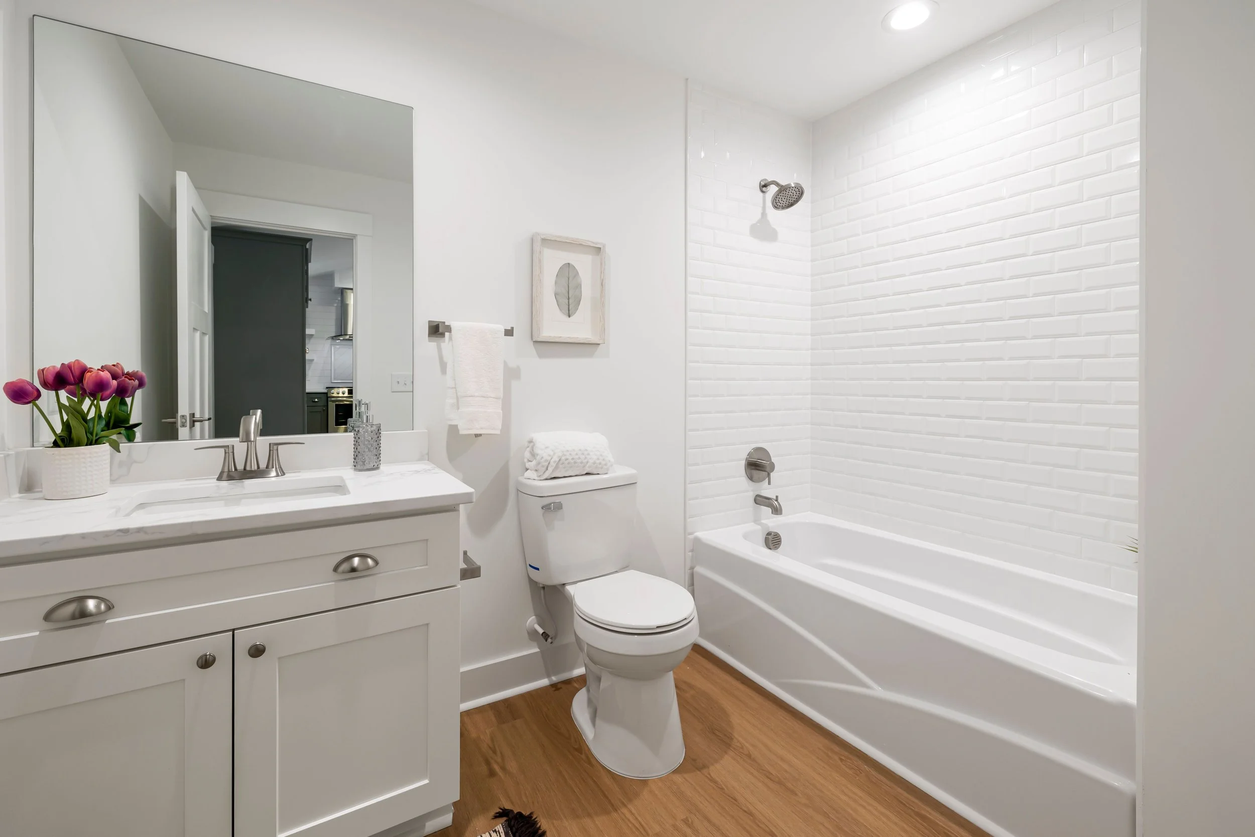 A sparkling clean bathroom after a professional home cleaning in Denver, CO.
