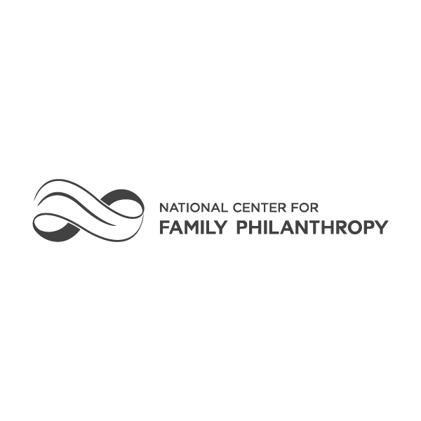 Logo of the National Center for Family Philanthropy, featuring a stylized infinity symbol and text.