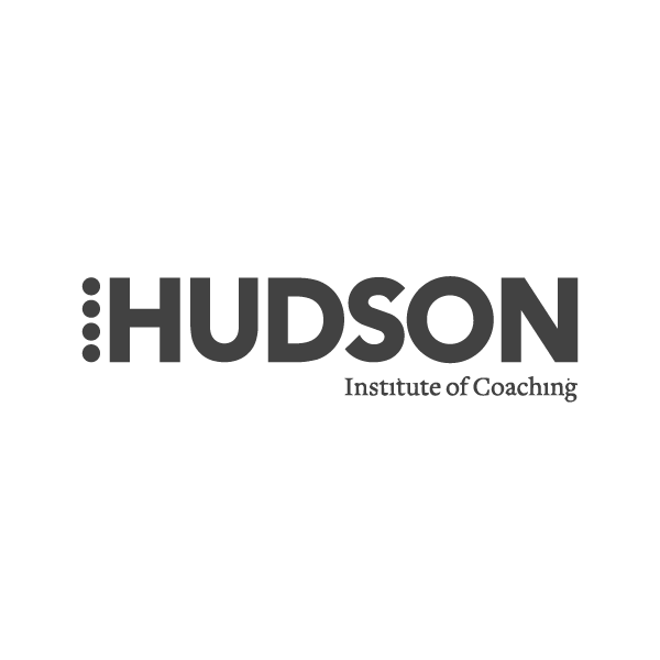 Logo for Hudson Institute of Coaching in black and gray text.