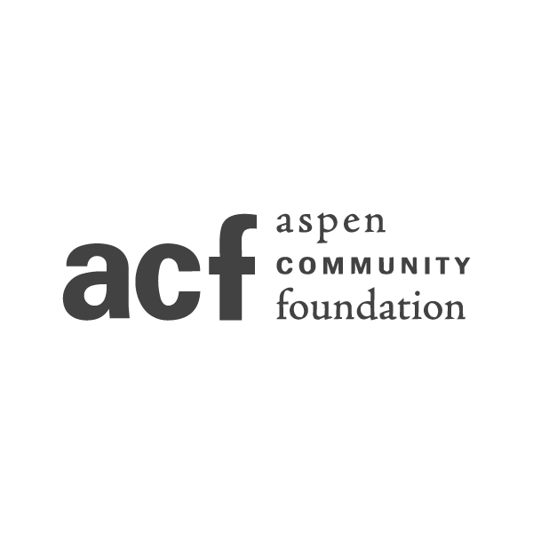 Logo of Aspen Community Foundation with the text 'acf aspen COMMUNITY foundation'.