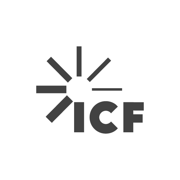 Walmart logo with a starburst design and the letters 'ICF' in black.