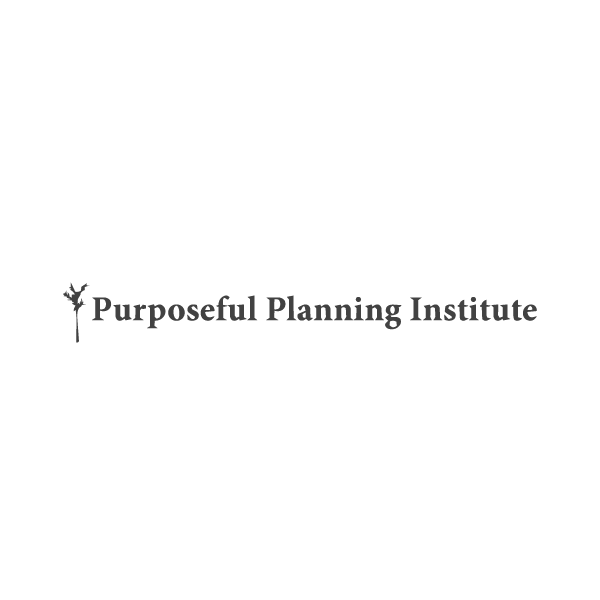 Logo of Purposeful Planning Institute with a tree icon and the organization name.