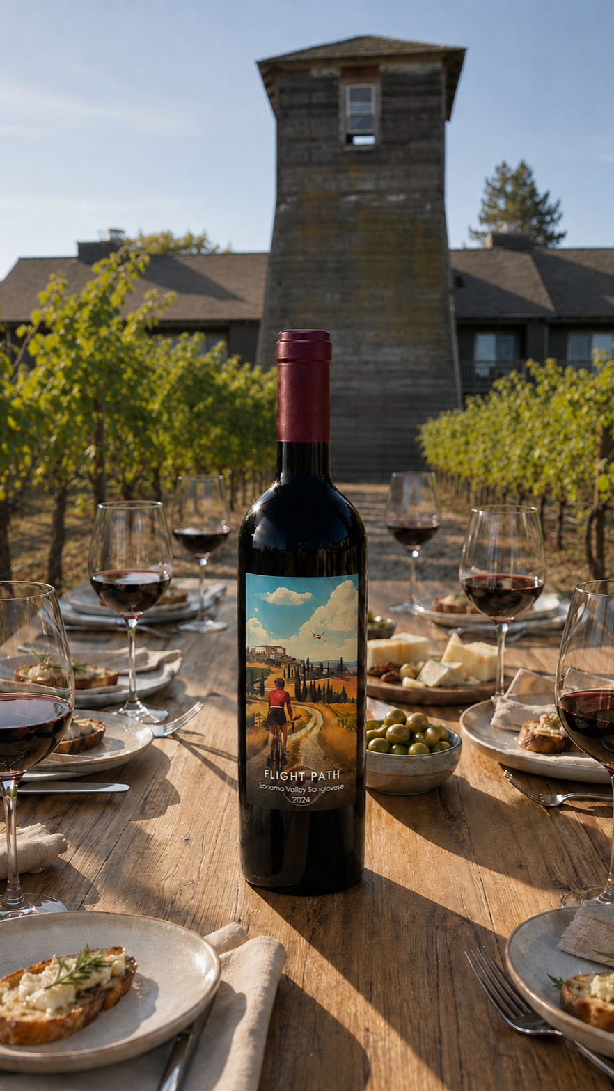 Flight Path 2024 Sangiovese table setting