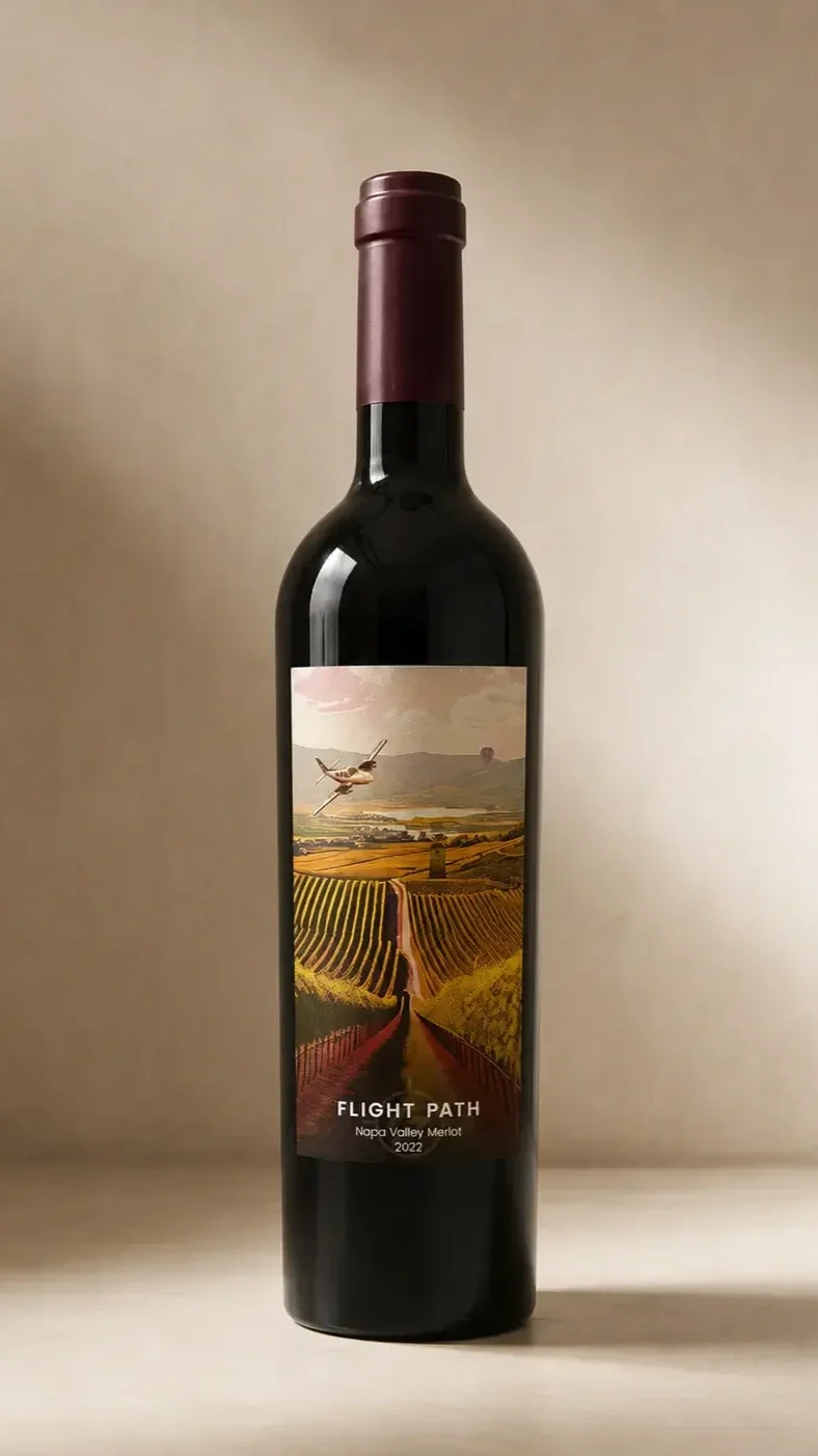2022 Merlot on a beige background