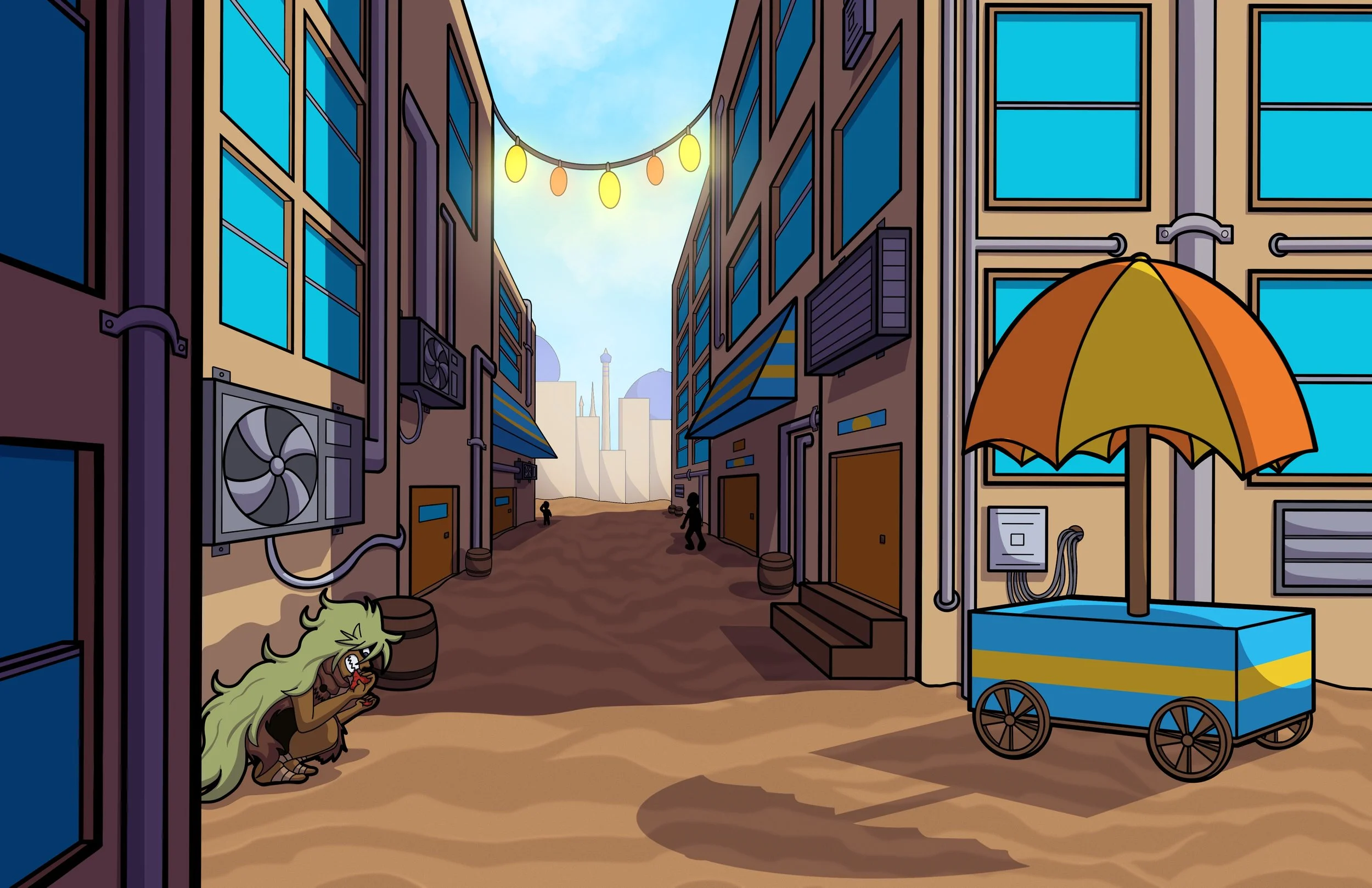 Middle Eastern City with Character