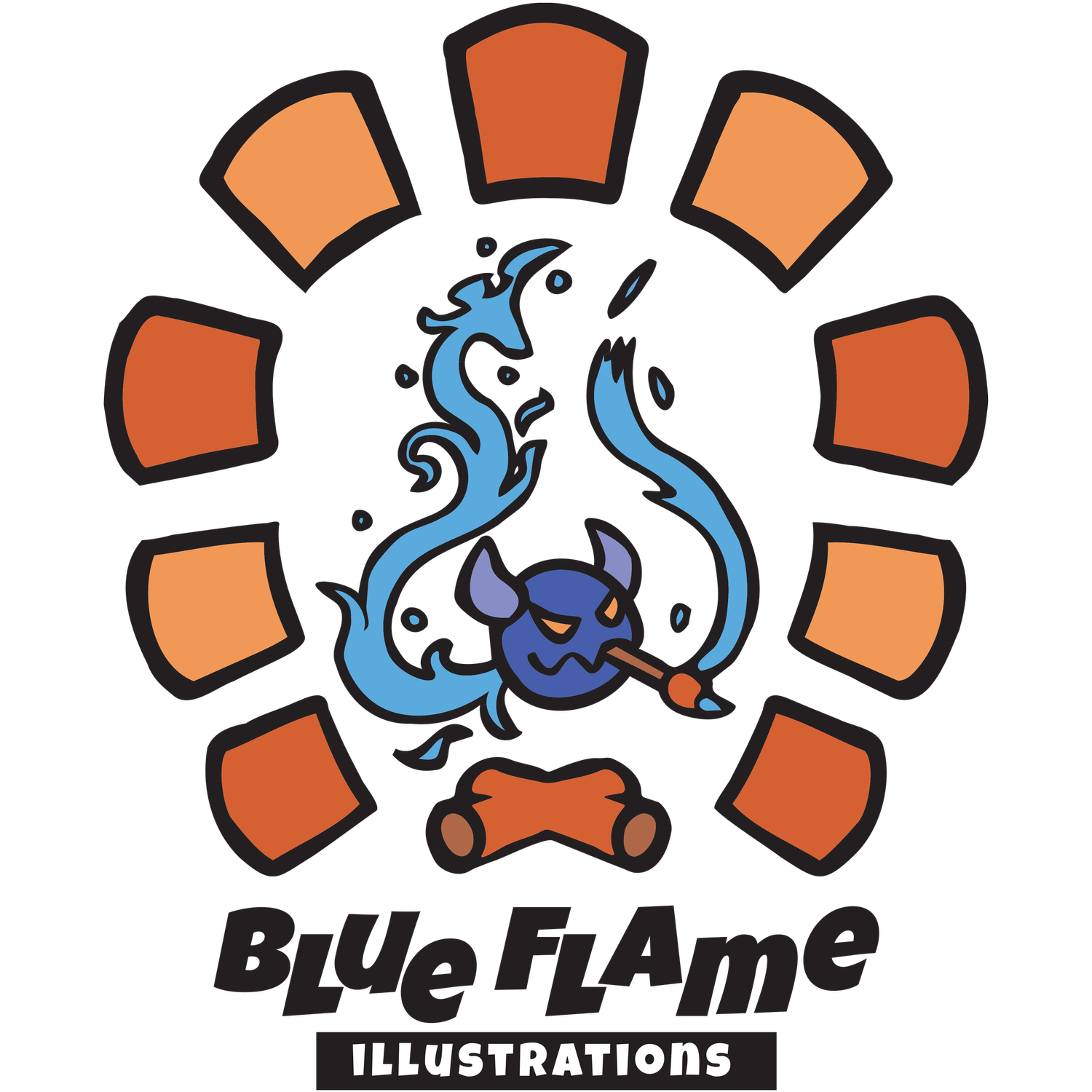 Blue Flame Illustrations