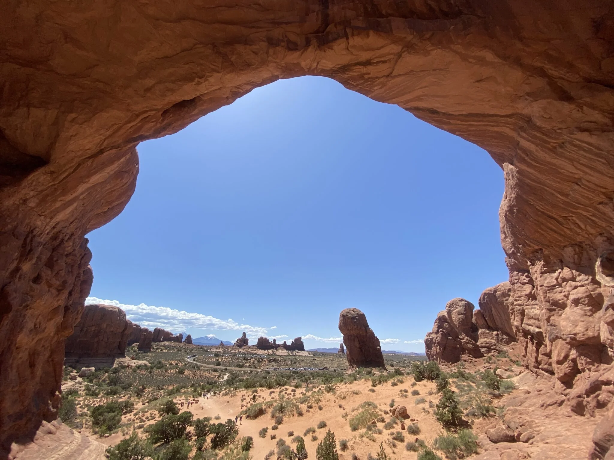 blue skies in Moab, UT