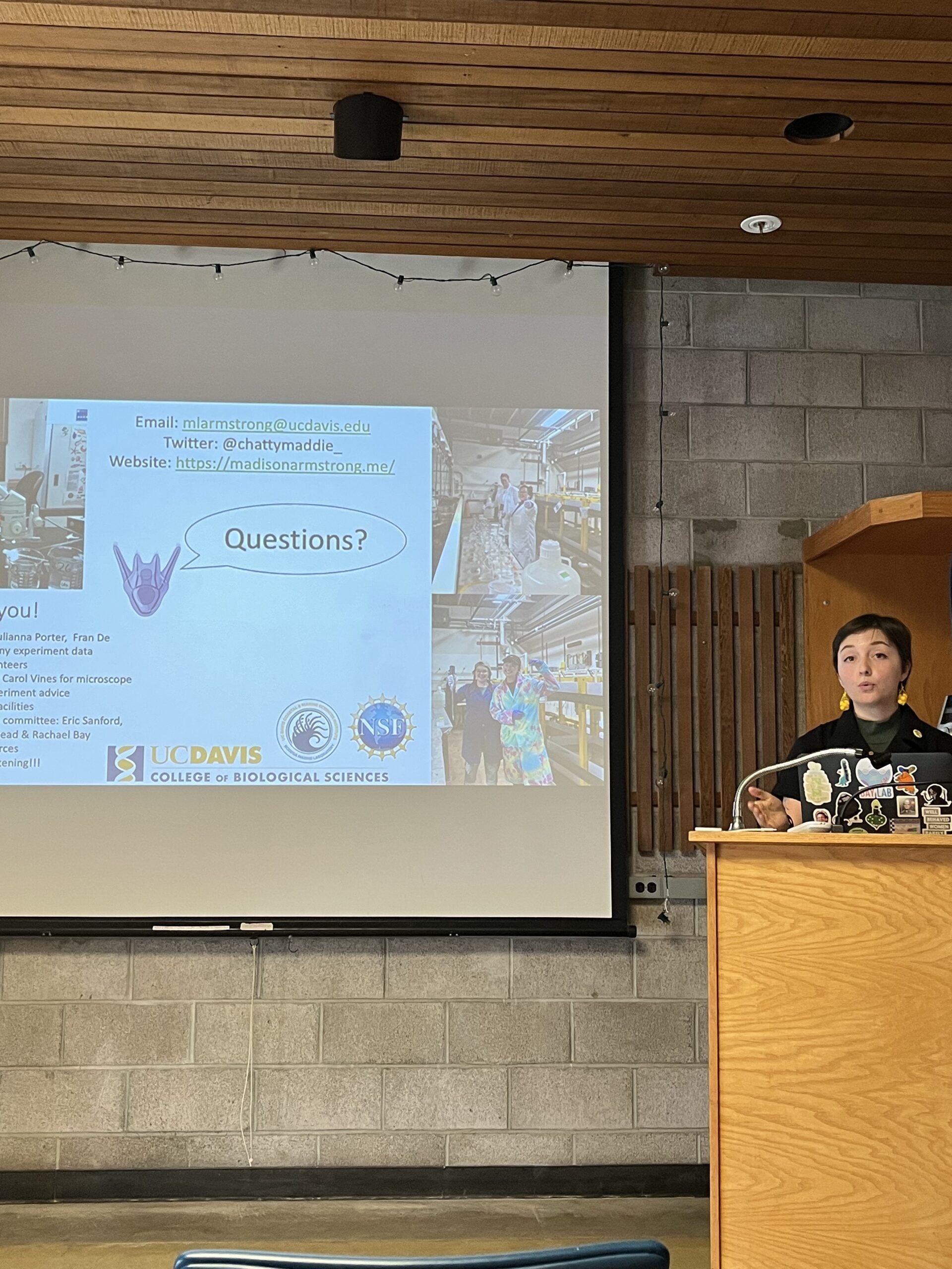 Presenting at Bodega Marine Lab Friday forum seminar series.