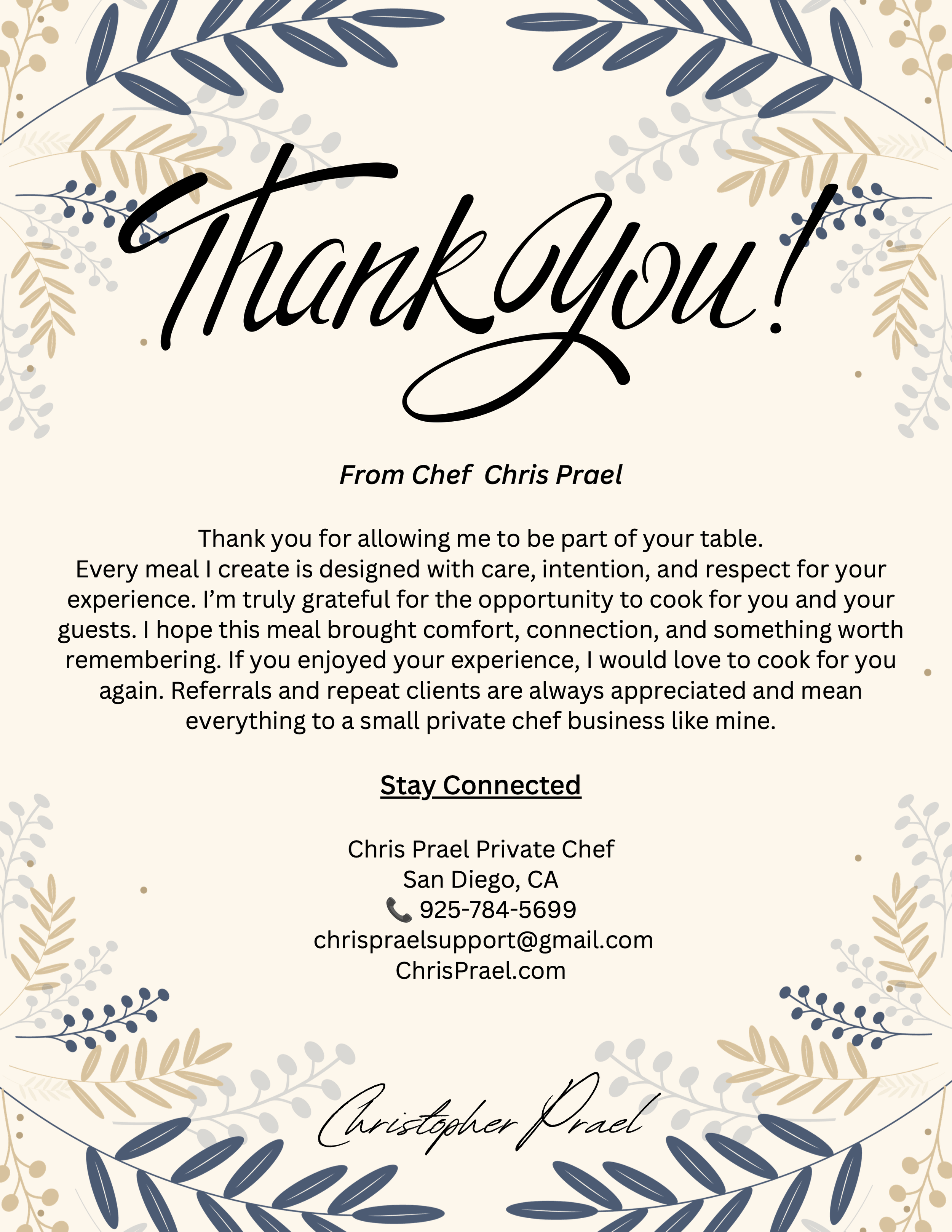 Thank You Card Template