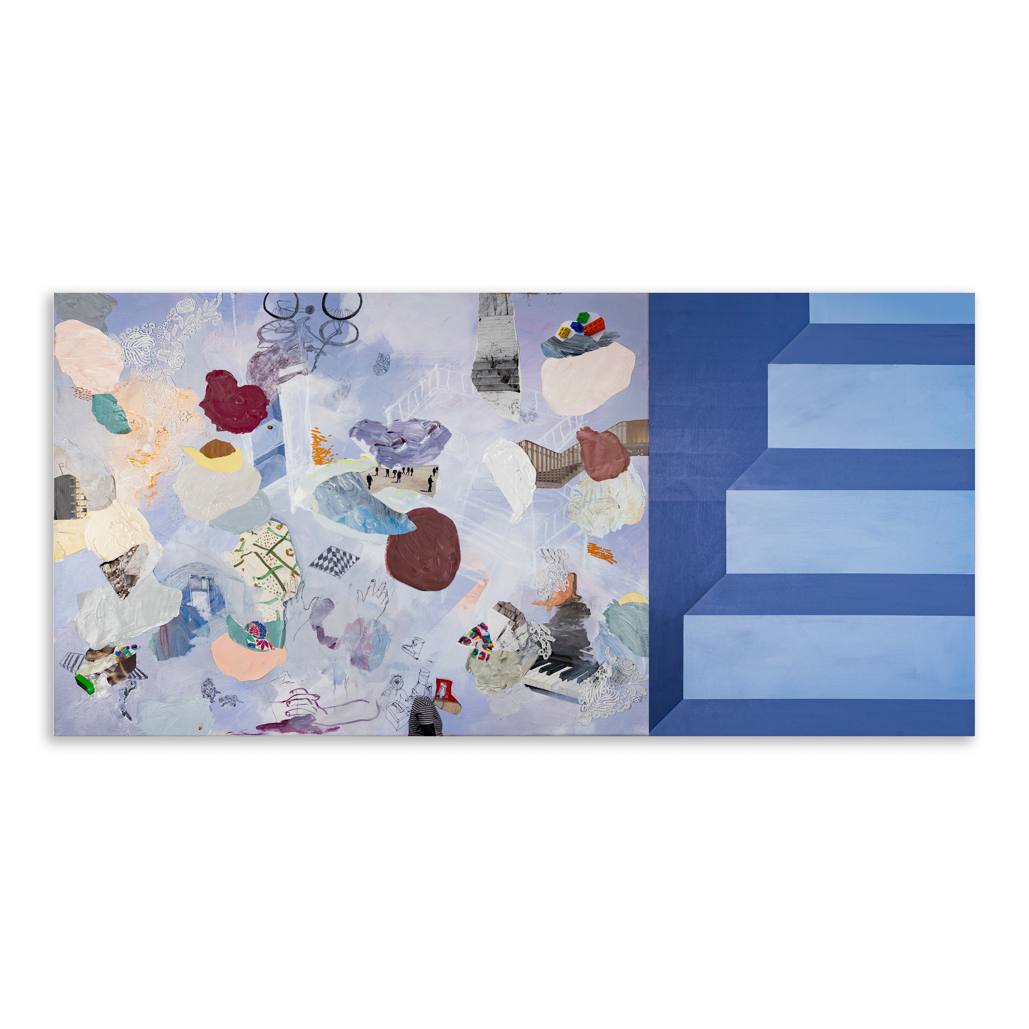 Mixed media on canvas
Panel 1: 102 × 76 cm
Panel 2: 56 × 76 cm
2023