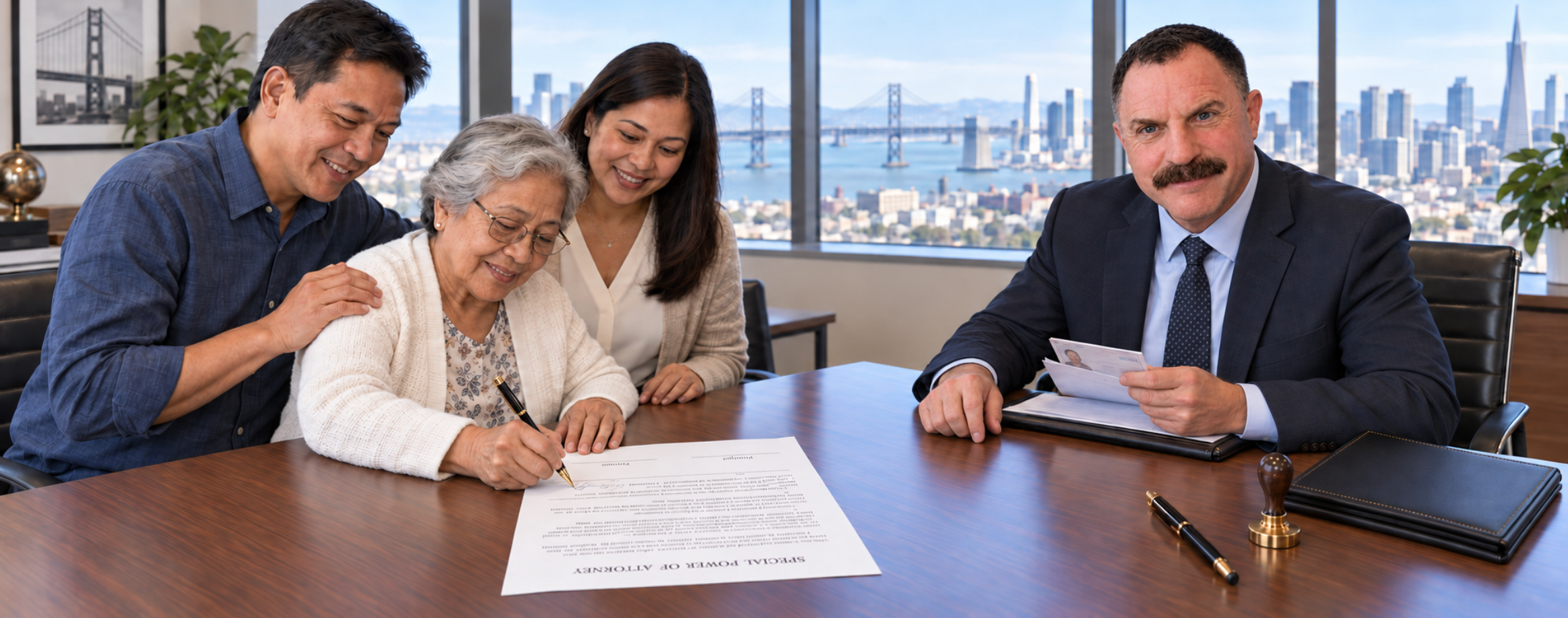 Signing a Philippine Special Power of Attorney with a mobile notary for California apostille service