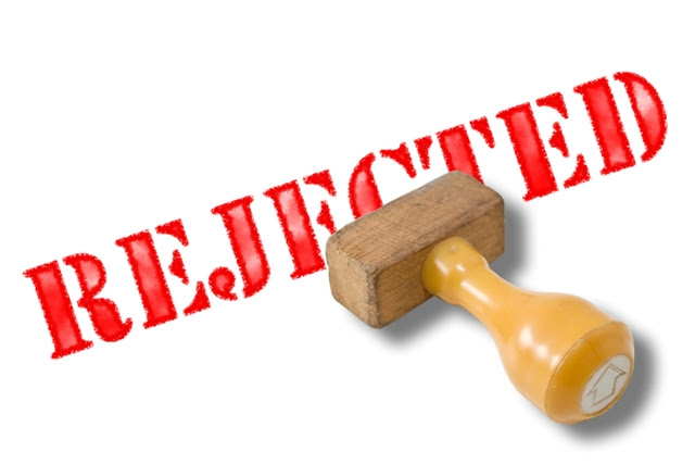 Stamp that says "REJECTED", representing a CA Secretary of State rejection of an apostille request