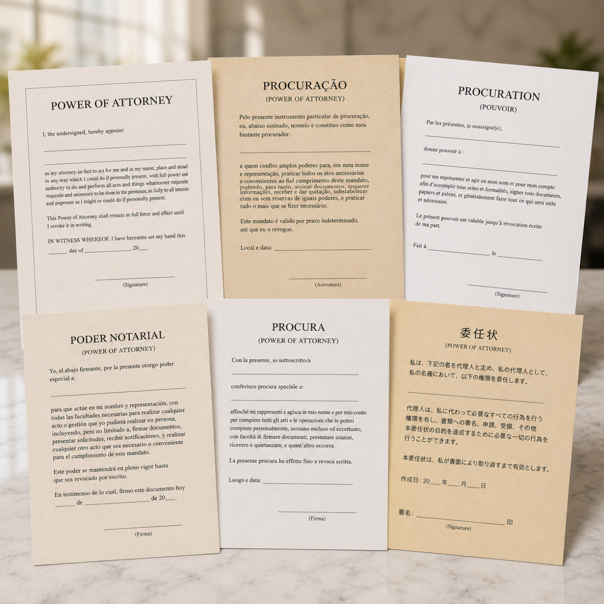 Various types of POAs, representing a link to the Power of AttorneyApostille page