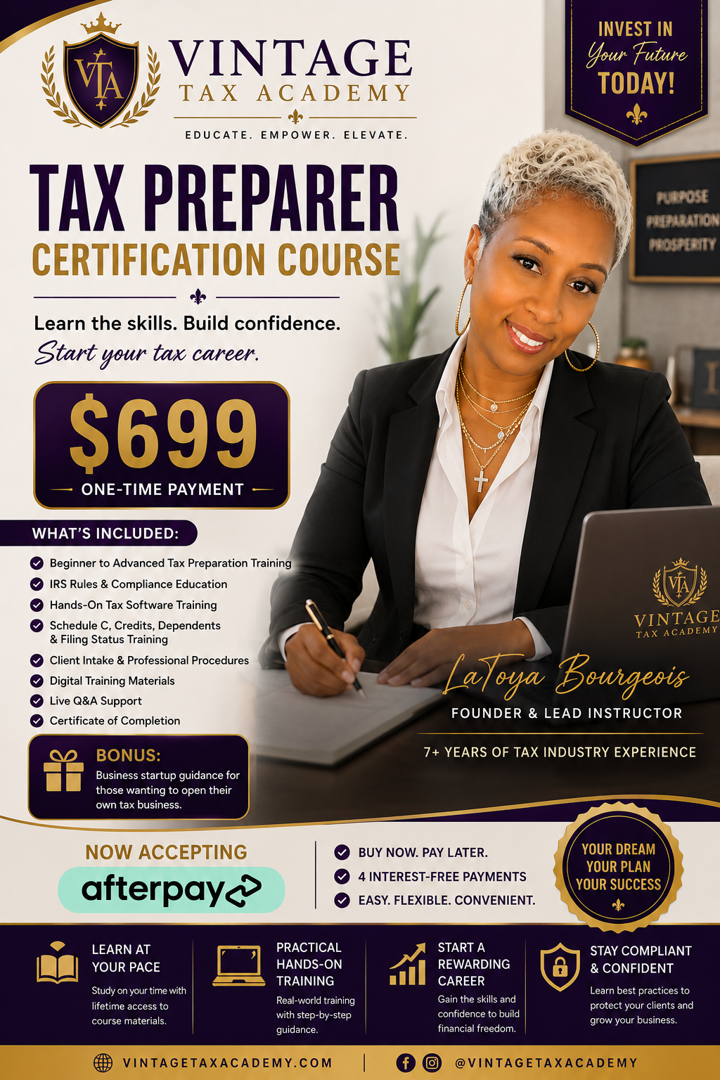 Tax Preparer Certification Course — $699