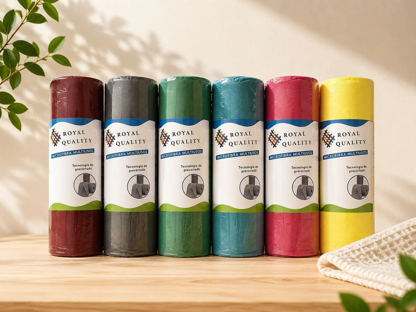 Rolo pré cortado de pano de microfibra 
Disponíveis nas cores: Vinho, cinza, verde, azul, vermelho e amarelo.
 Cada caixa vem apenas uma cor.
Composição: 88% Poliéster 12% Poliamida.
Dimensões:40*40x30/200GSM
No total são 30 panos pré cortados.
Códig