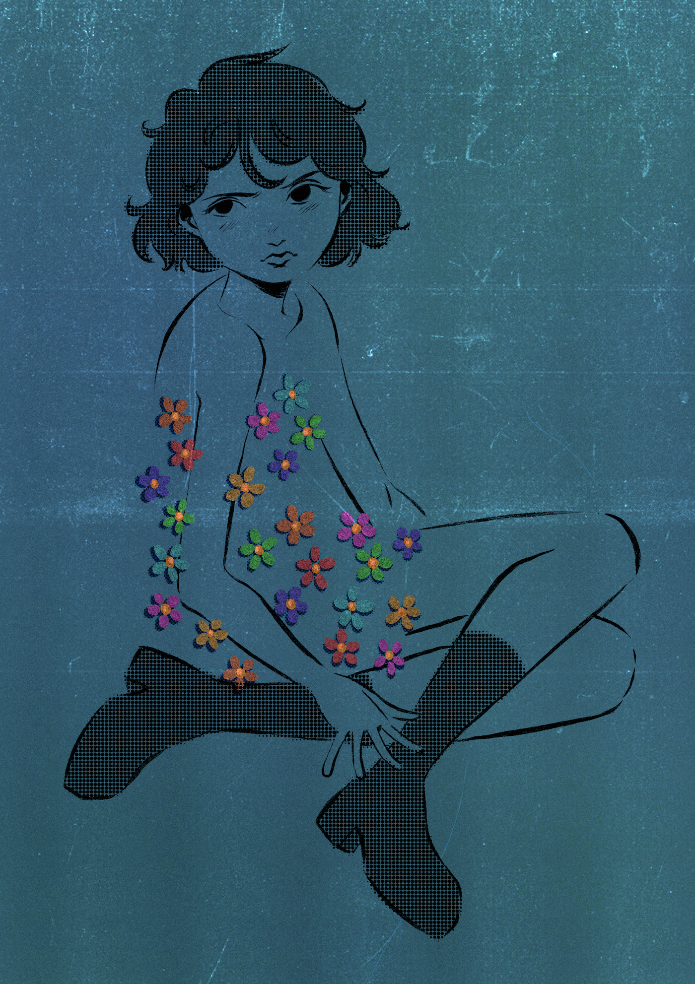flowers and boots