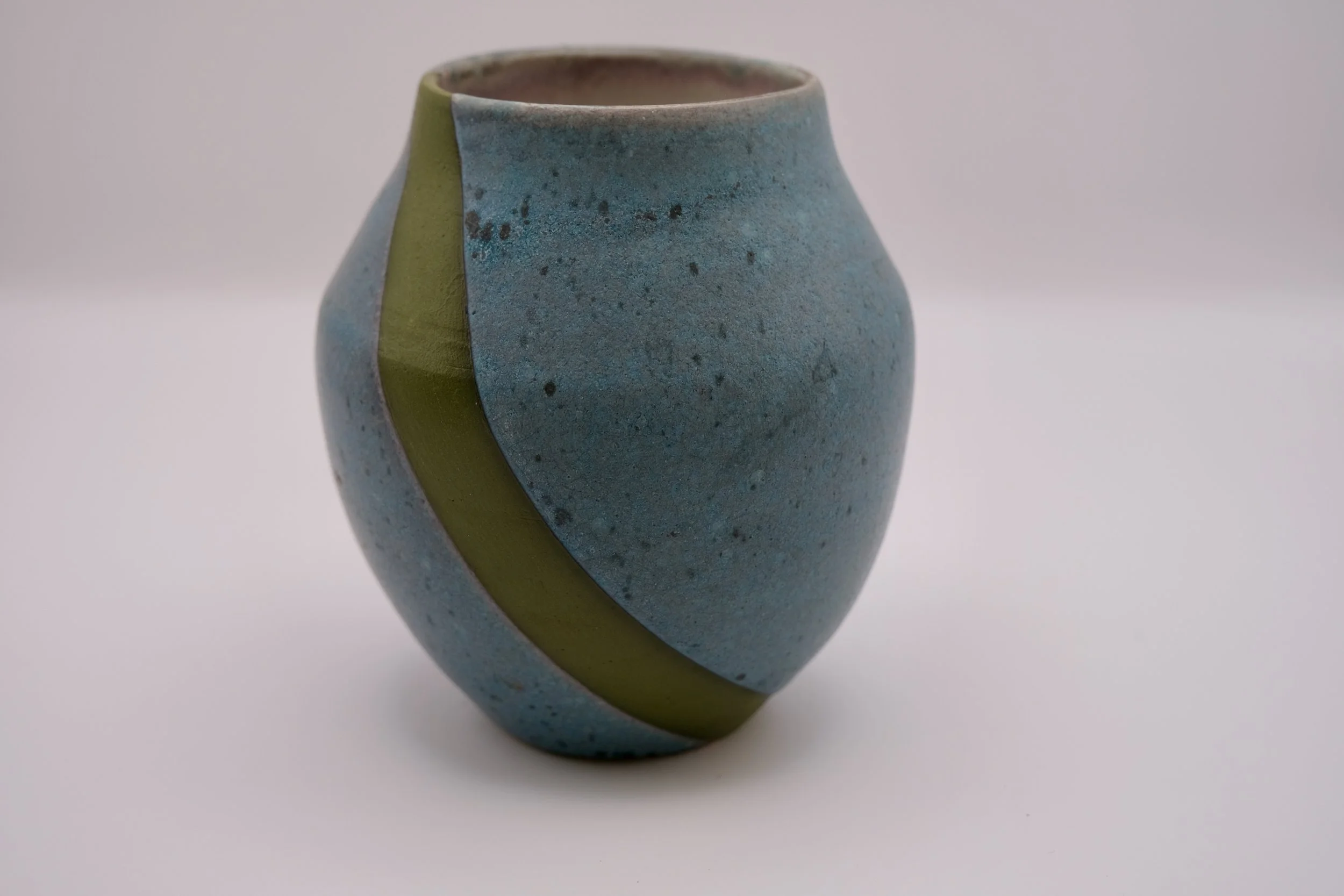 Green Stripe Vase