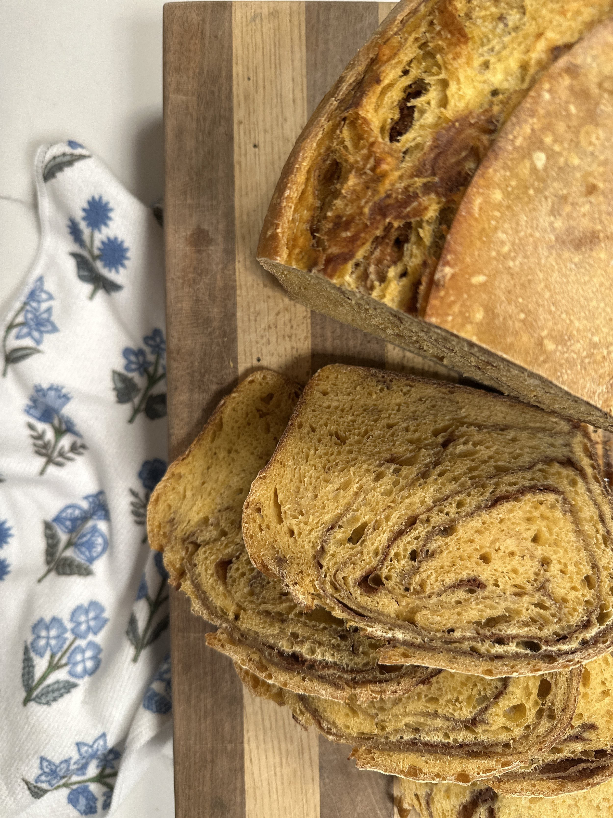 Pumpkin Cinnamon Swirl Sourdough Loaf