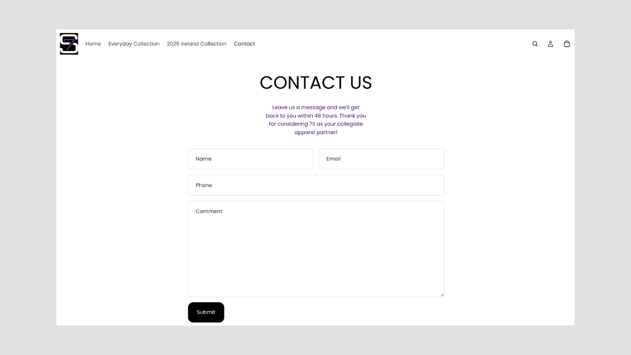 Apparel Brand - Shopify Contact page.png