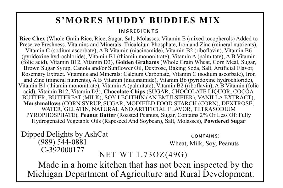 S'mores Muddy Buddies Mix