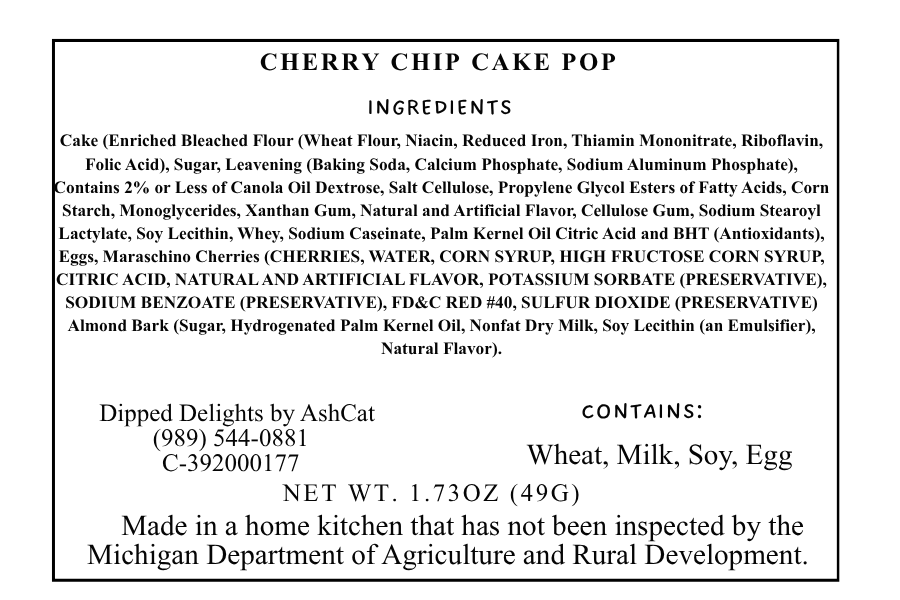 Cherry Chip Cake Pop