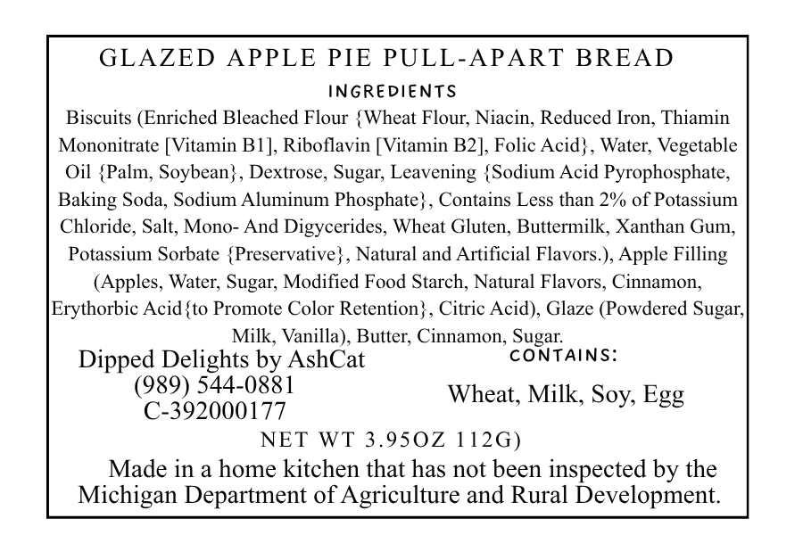Apple Pie Pull Apart Bread Glazed Top