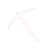 Silhouette of a pickaxe