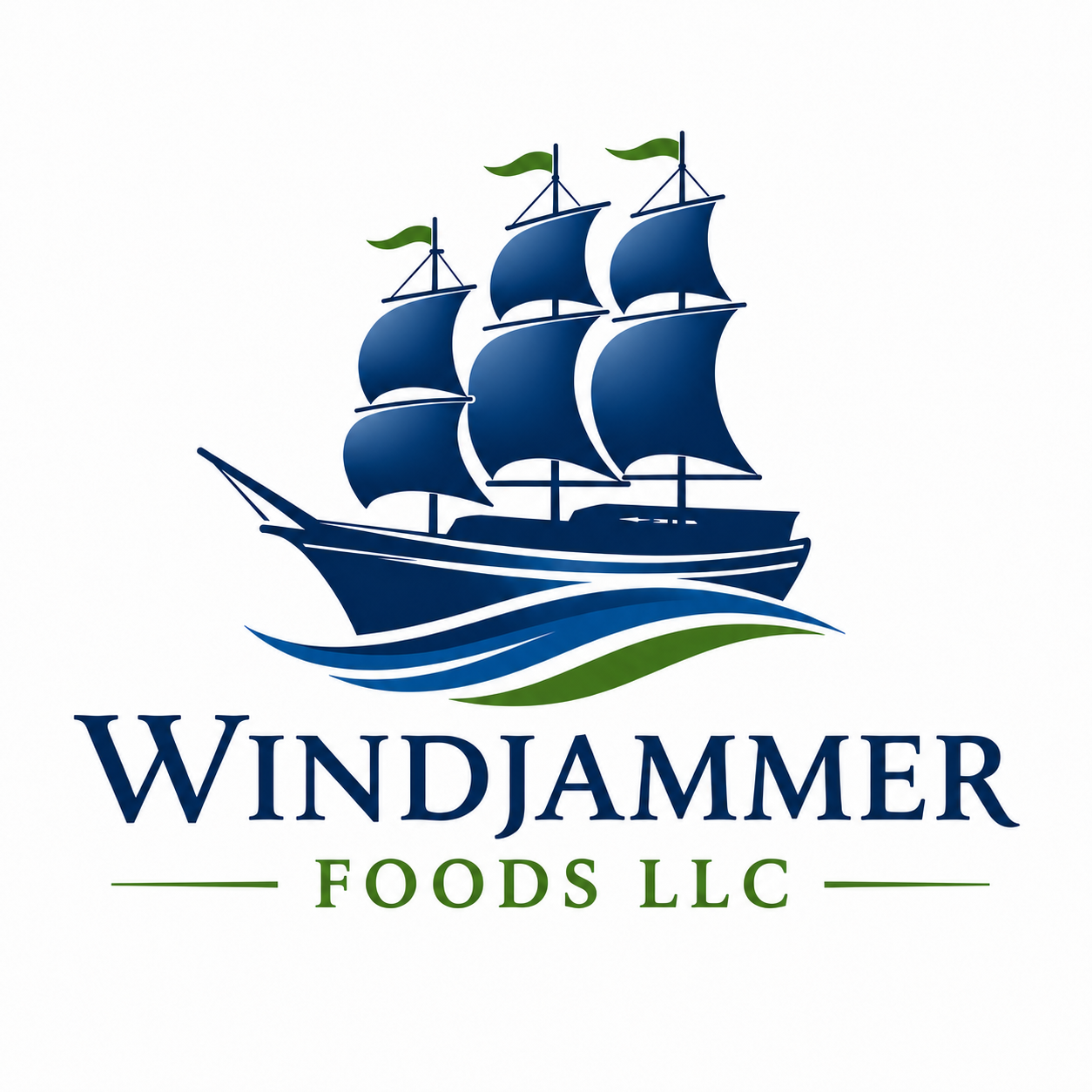 Windjammer Foods LLC sailing ship logo