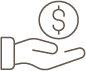 Money back icon representing resale earnings clients receive from unwanted items.