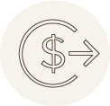 Money back icon representing resale earnings from unwanted items through Reset & Resell’s decluttering and resale service.