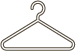 Closet organization icon representing help for overwhelmed closets, limited storage space, and wardrobe decluttering.