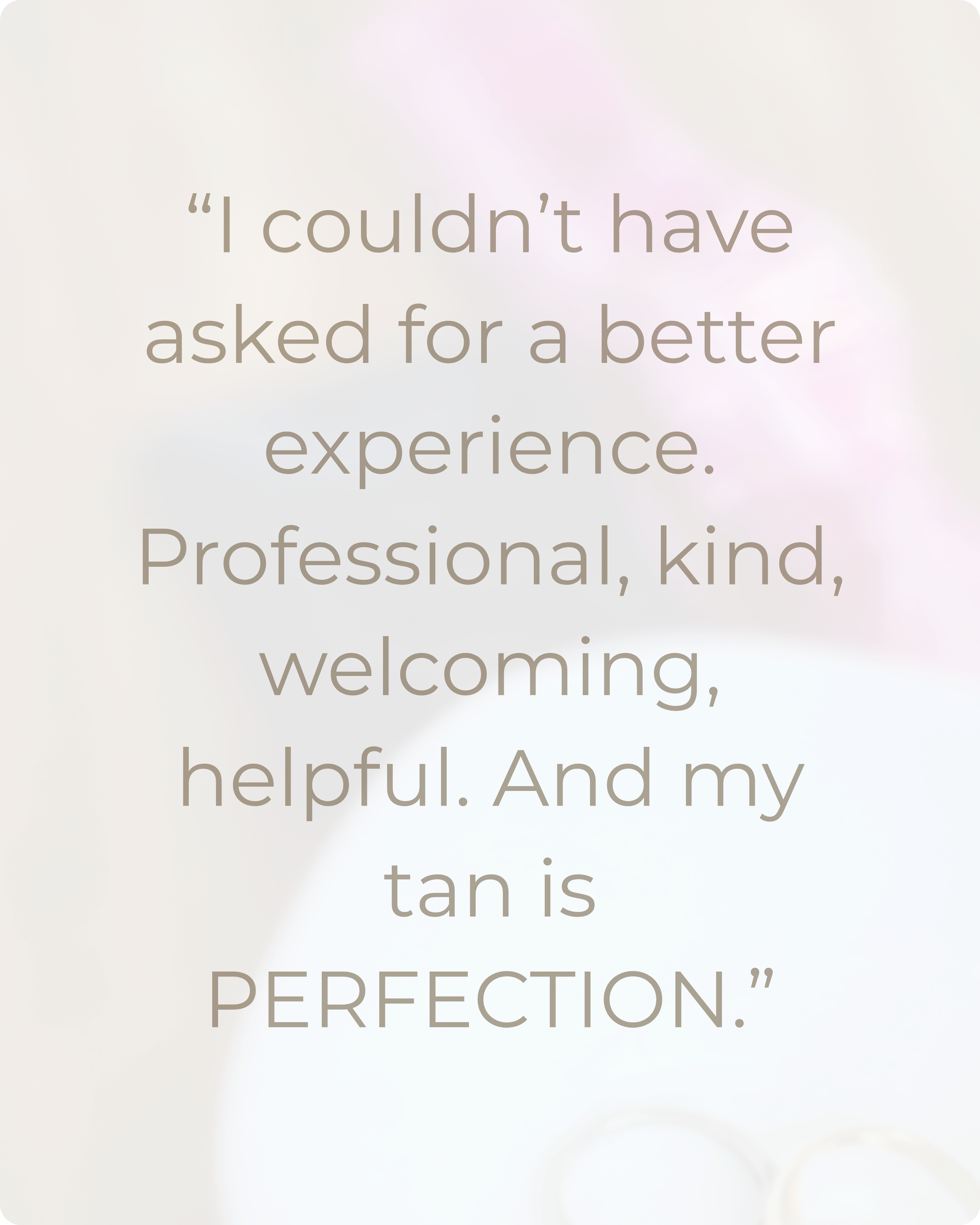 Close-up of two wedding rings on a white surface with a blurred pink flower and a quote overlay in semi-transparent font.