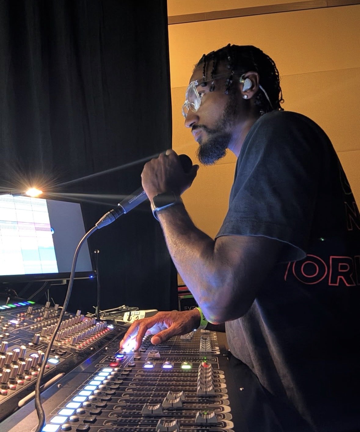 Monitor Engineer on a Digico console