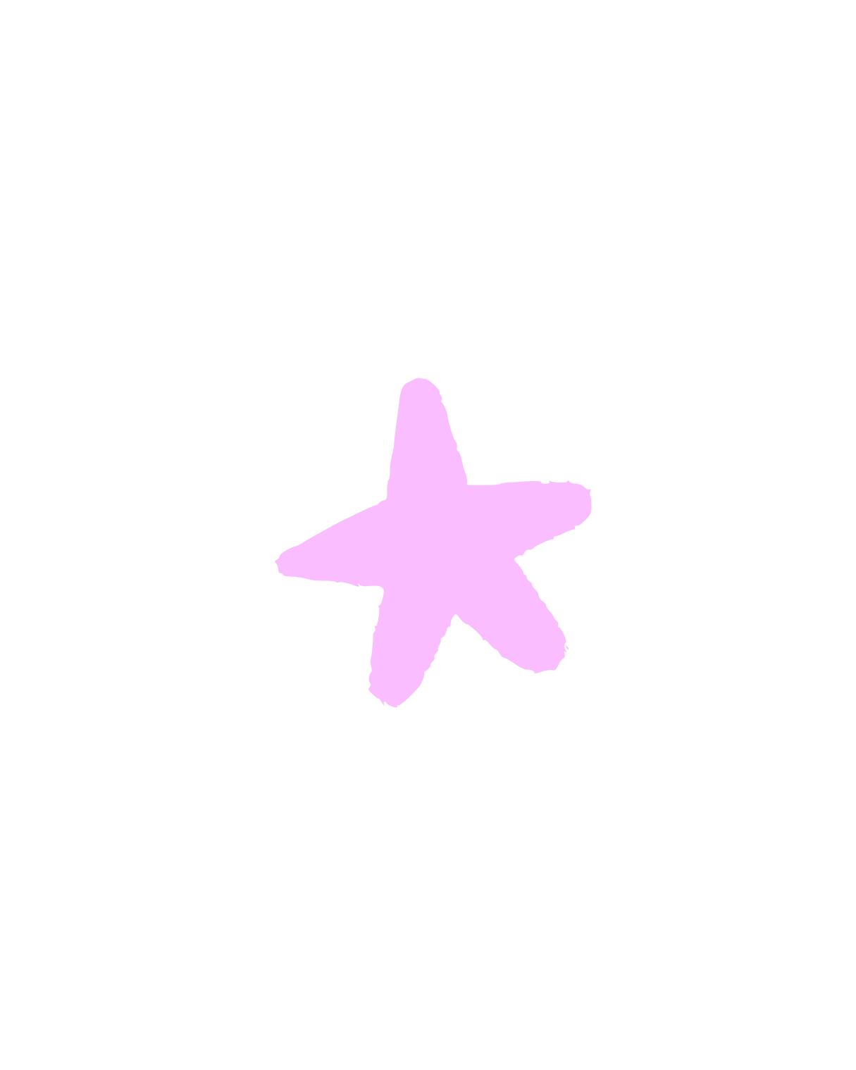 Light purple starfish on a white background.
