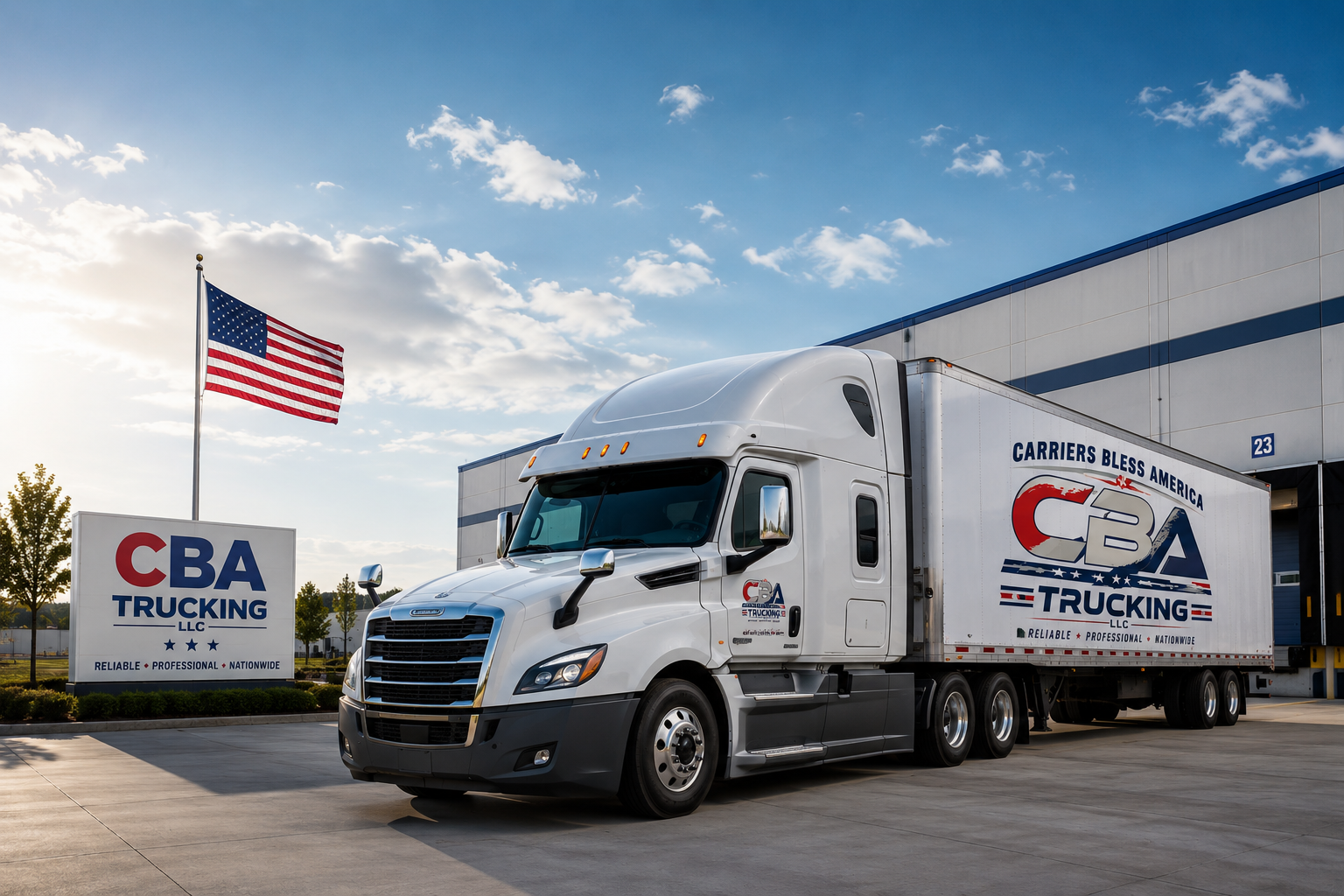 Carriers Bless America Trucking LLC nationwide freight transportation truck