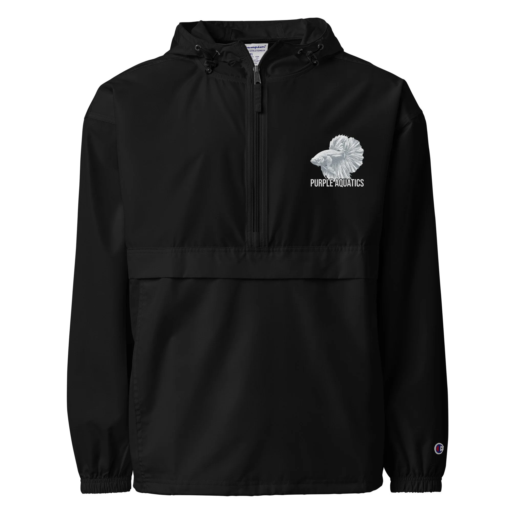 unisex-champion-packable-anorak-black-front-6acf08951b341.jpg