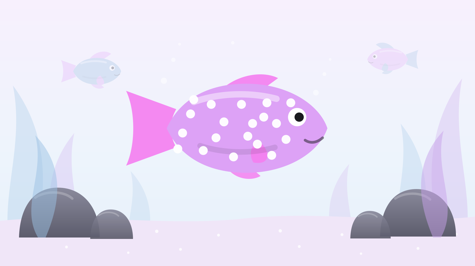 Illustration of a freshwater aquarium fish covered in the white spots of ich