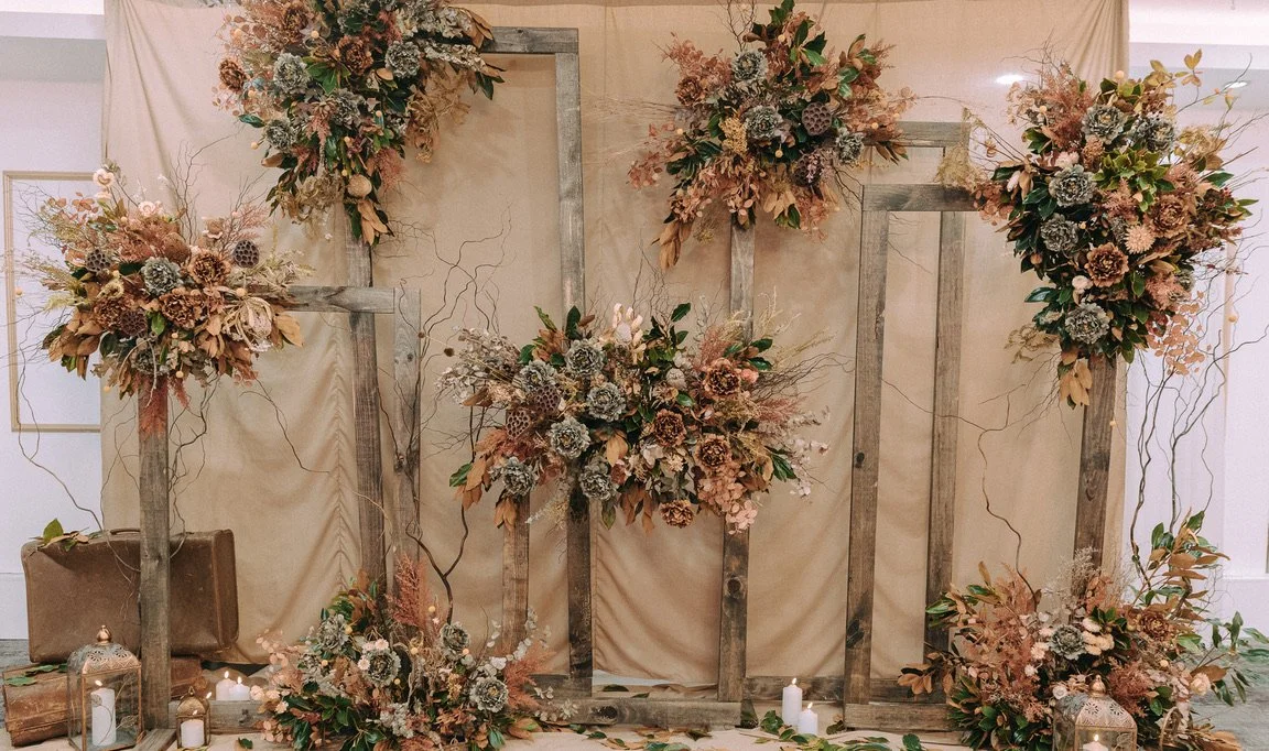 Rustic Floral Installation for a Live Music Event