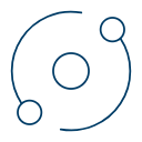 Orbit icon representing human systems architecture and organizational stability.